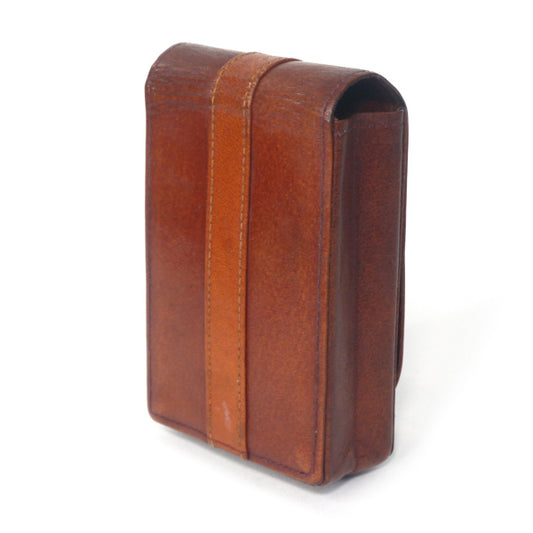 Pierre cardin レトロ総革Pロゴマルチケース(茶)