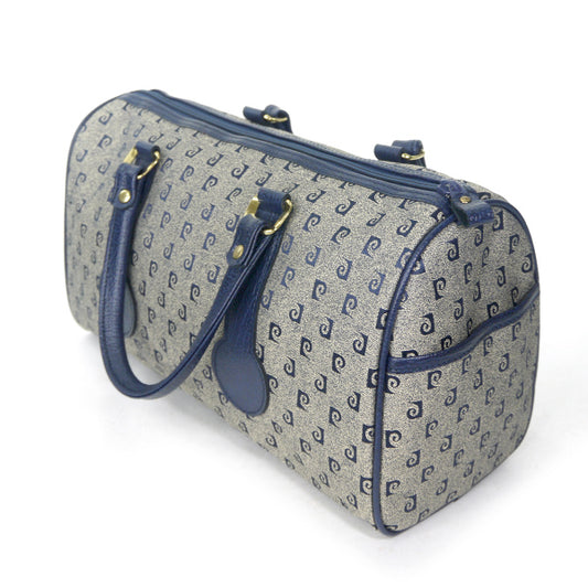 Pierre cardin デッドストック!Pロゴ中型ボストンバッグ(青)