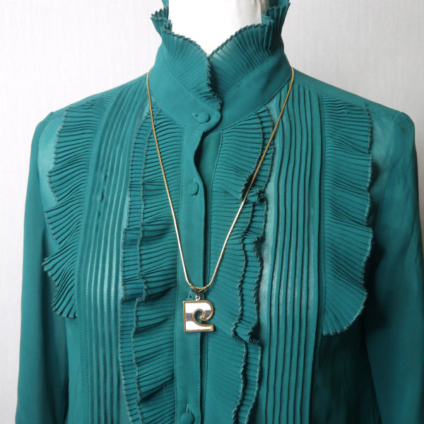 Pierre cardin メッシュPロゴ ロングネックレス(シルバー/ゴールド)