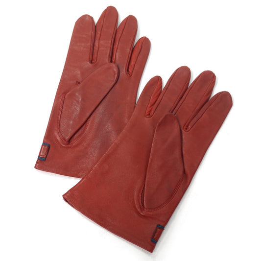 Pierre cardin Pロゴ レザー手袋(赤)