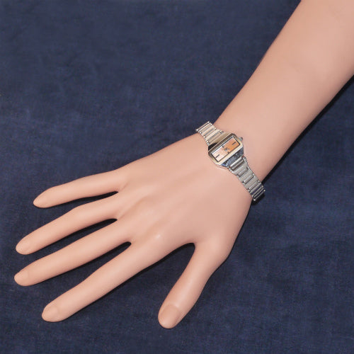 Pierre cardin 蛇腹ピンクフェイス80s 腕時計