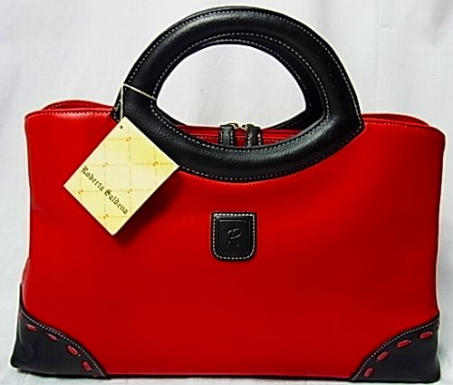 Roberta 赤×黒ハンドバッグ