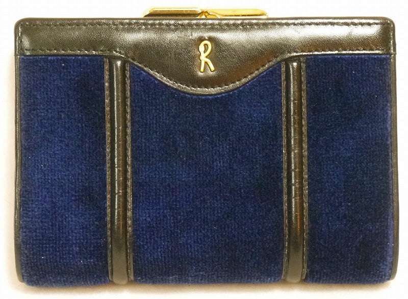Roberta ヴィンテージ モケット財布(青)