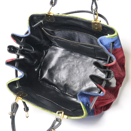 Roberta モケットトートバッグ(赤・青・緑)