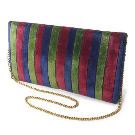 Old Roberta メリディアーナ モケットバッグ(紺×赤×緑)