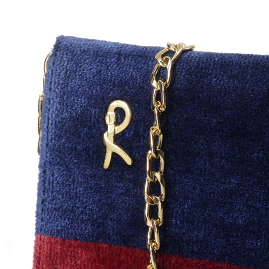 Old Roberta メリディアーナ モケットバッグ(紺×赤×緑)