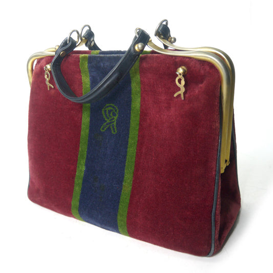Roberta Rロゴ カラベラ ハンドバッグ(モケット/トリコロール)