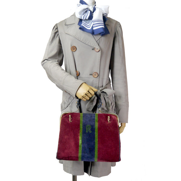 Roberta Rロゴ カラベラ ハンドバッグ(モケット/トリコロール)