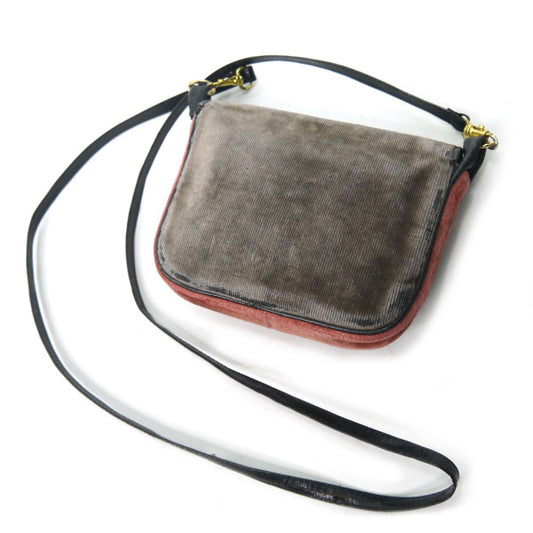 Roberta モケットVintageミニポシェット(赤系)