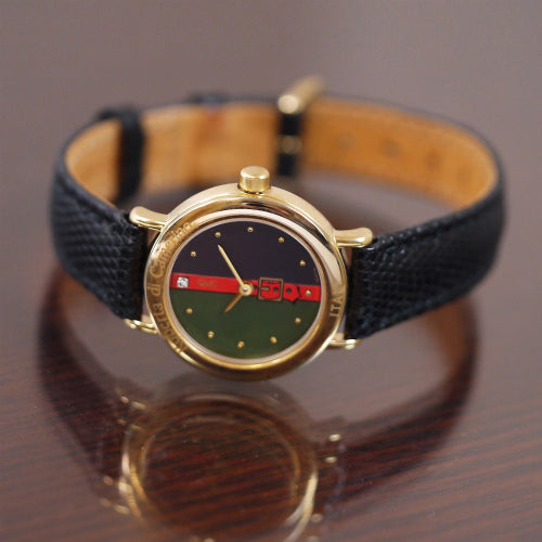 Roberta ベルト柄腕時計(黒リザードバングル)