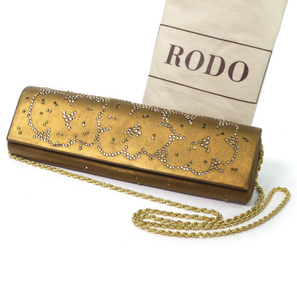 【美品】RODO ロド/ラインストーン金具/チェーン ショルダーバッグ RODO ラインストーン チェーンバッグ （ゴールド） – Vintage Shop Rococo