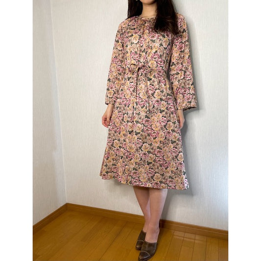 Rococo's SELECT フラワープリントvintageワンピース(ピンク)