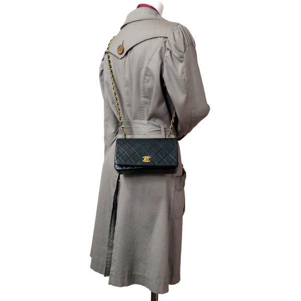 OLD CHANEL80s!ミニマトラッセチェーンポシェット(黒)