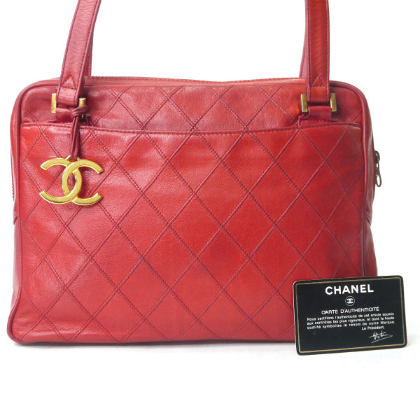 OLD CHANEL80sラムマトラッセ トートバッグ（赤） – Vintage Shop Rococo