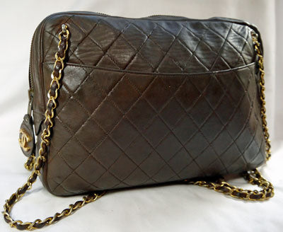 CHANELマトラッセ Wチェーン大ショルダー(茶色)