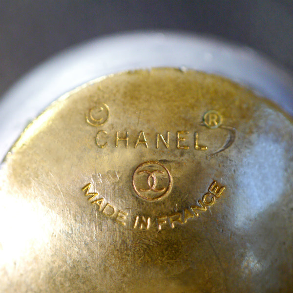 OLD CHANEL イヤリング(シルバーブルー)