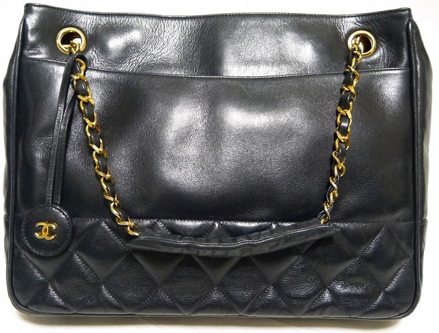 シャネル マトラッセトートバッグ(黒)