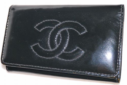 CHANEL黒エナメル キーケース(黒)