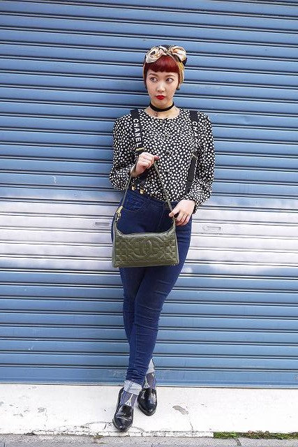 CHANELチョコバー ショルダー(深緑)