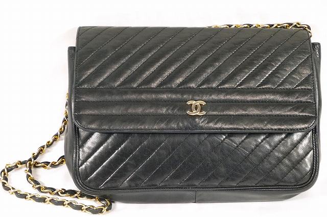 CHANEL アンティーク チェーンショルダー(黒)