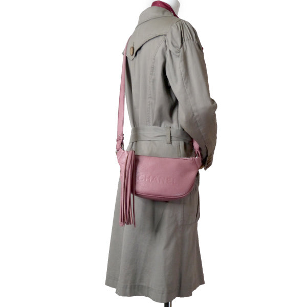 CHANEL フリンジ斜めがけショルダー(ピンク)
