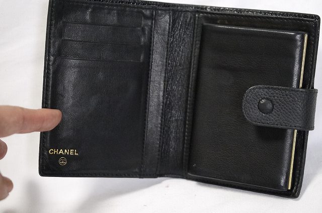 OLD CHANEL キャビア 財布(黒)
