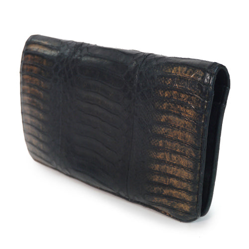 CHANEL レア!パイソン長財布(黒)