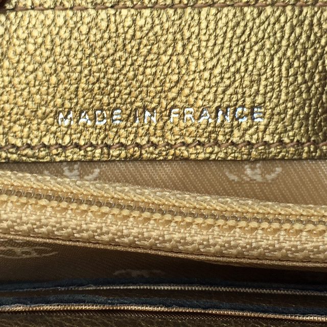 CHANEL 本革 シャンパンゴールド長財布