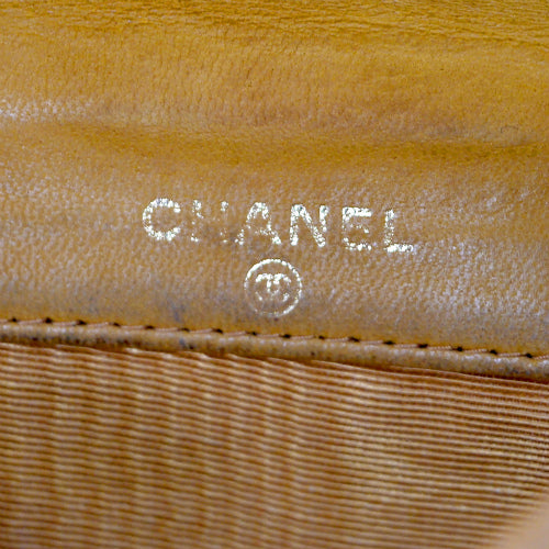 CHANEL 2つ折れ財布キャビアスキン(イエローオレンジ)