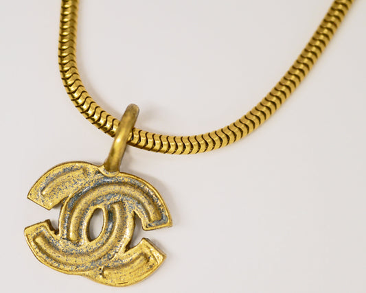 OLD CHANEL ココマークブレスレット(アンティークゴールド)