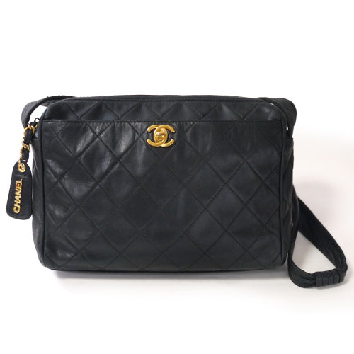 OLD CHANELラムマトラッセ ショルダー(黒)