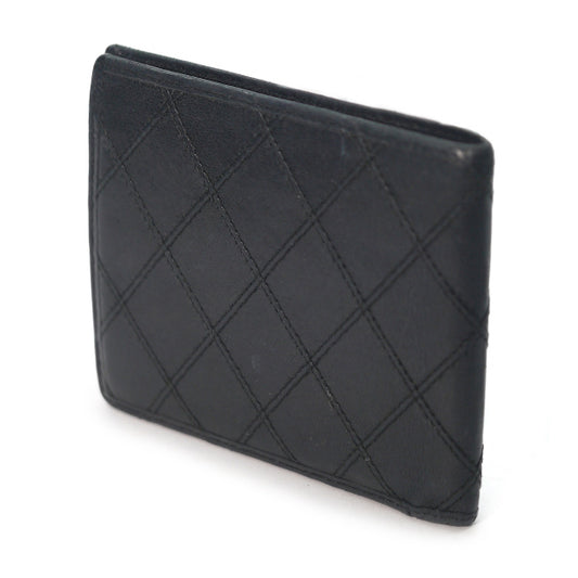 OLD CHANEL マトラッセ ミニココマーク折り財布(黒)