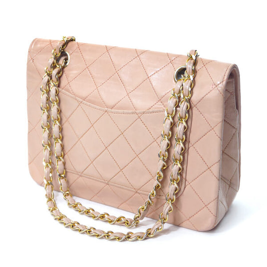 OLD CHANEL レア!!マトラッセWチェーンバッグ(ベビーピンク)