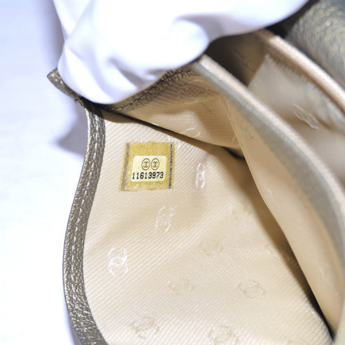 CHANEL 本革 シャンパンゴールド長財布