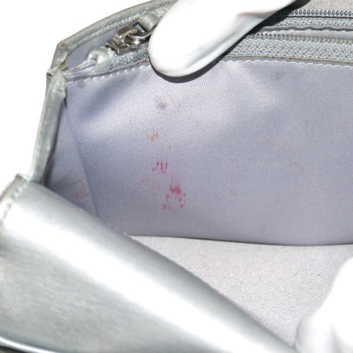 CHANEL カメリア長財布(青)