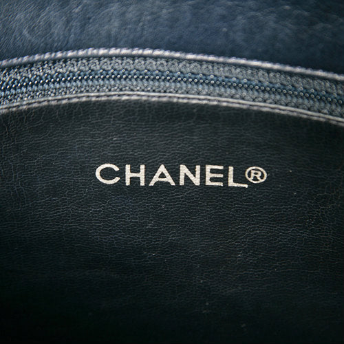 OLD CHANEL チェーントートバッグ(紺)