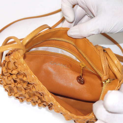 シャネル フリンジ斜め掛けポシェット(緑)