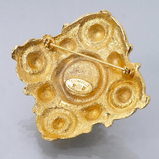 OLD CHANEL パール×ゴールド ダイヤ形ビッグブローチ