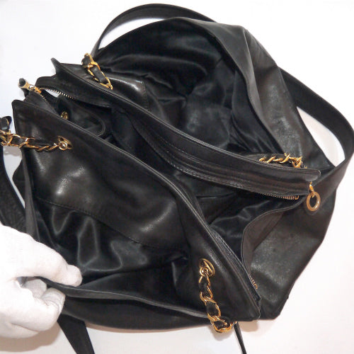 OLD CHANEL ラム革 大型ショルダー