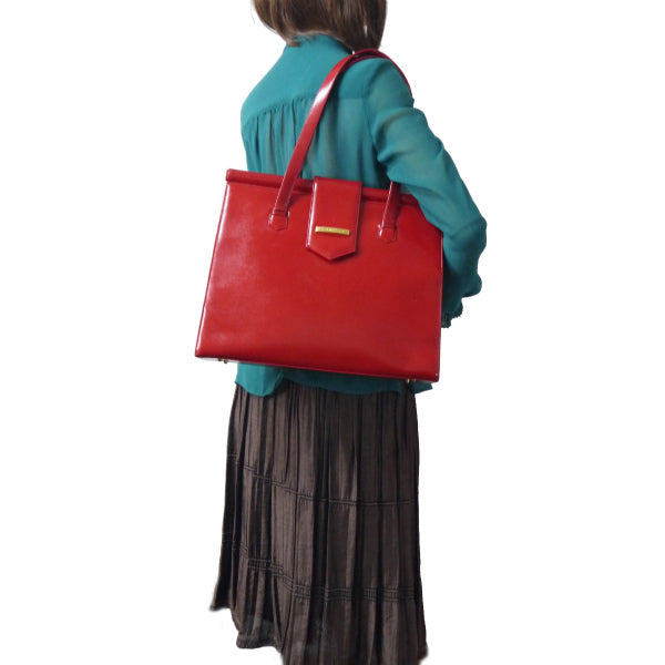 YVESSANTLAURENT レザートートバック(赤)