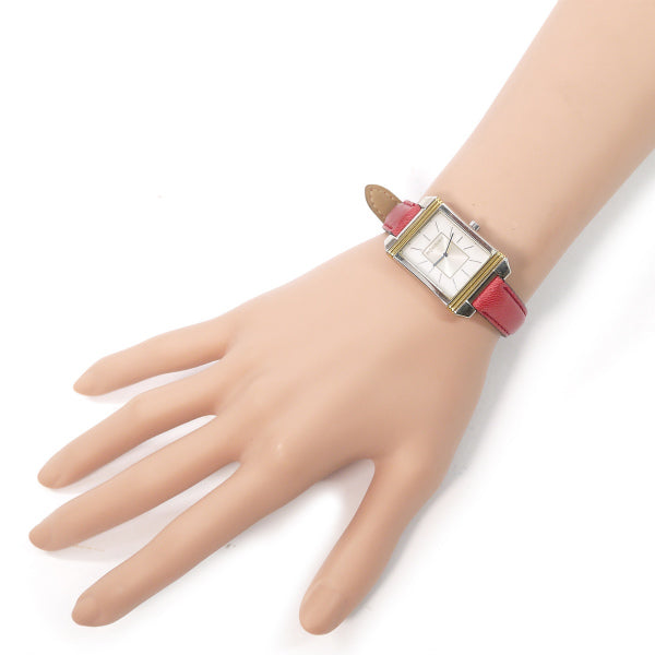 YVES SAINT LAURENT 赤バンド スクエアウォッチ