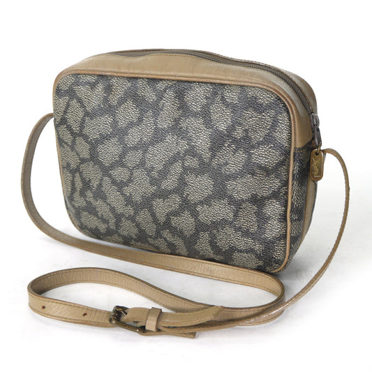 YVES SAINT LAURENT ジラフ柄YSLロゴショルダー(ブラウン系)