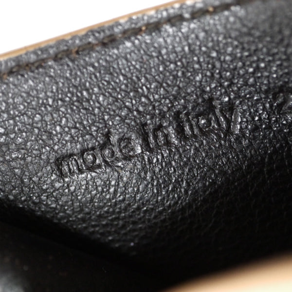 YVES SAINT LAURENT 総革ロゴステッチ カードケース(キャメル)