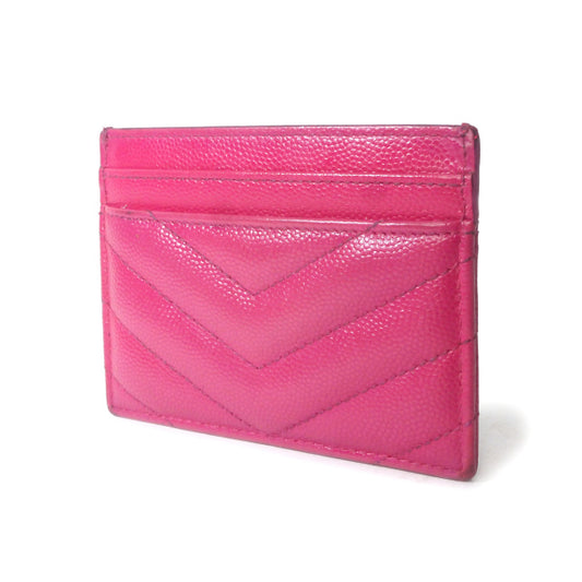 SAINT LAURENT PARIS モノグラムロゴ カードケース(ピンク)