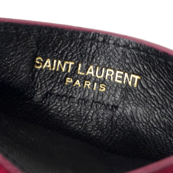 SAINT LAURENT PARIS モノグラムロゴ カードケース(ピンク)