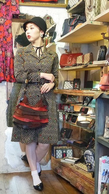 YVES SAINT LAURENT サントロペショルダー(赤茶コンビ)