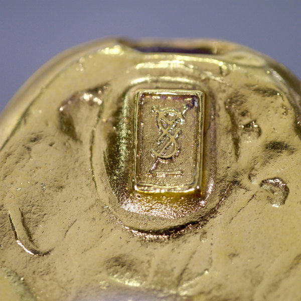 YVES SAINT LAURENT レッド×ゴールド イヤリング