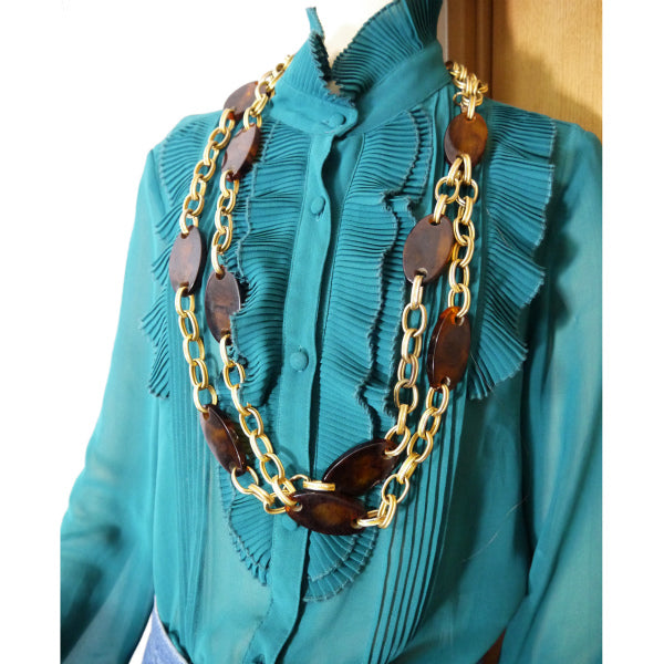 YVES SAINT LAURENT べっ甲チェーンベルト&ネックレス