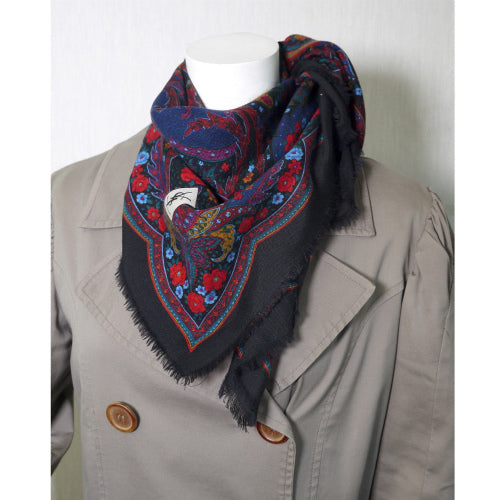 YVES SAINT LAURENT ペイズリー柄ショール