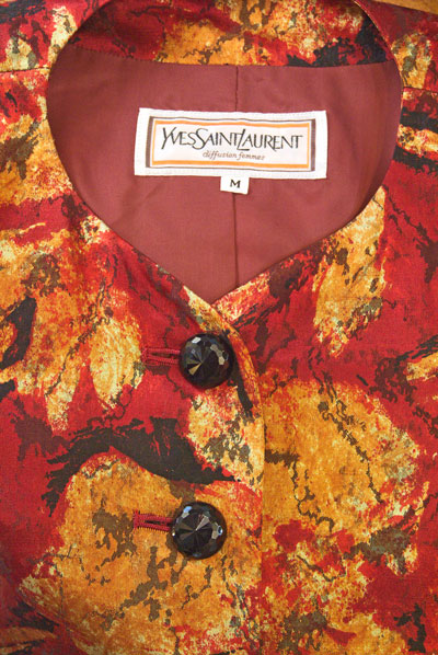 YVES SAINT LAURENT モダン柄スーツ